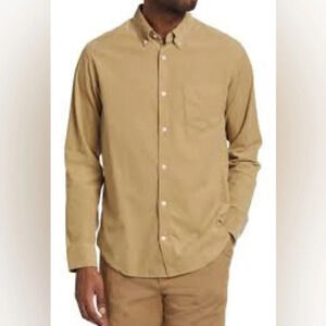 NNO7 Levon 5723 Corduroy Long Sleeve Shirt in Light Beige NWOT - Size XXL Reg.
